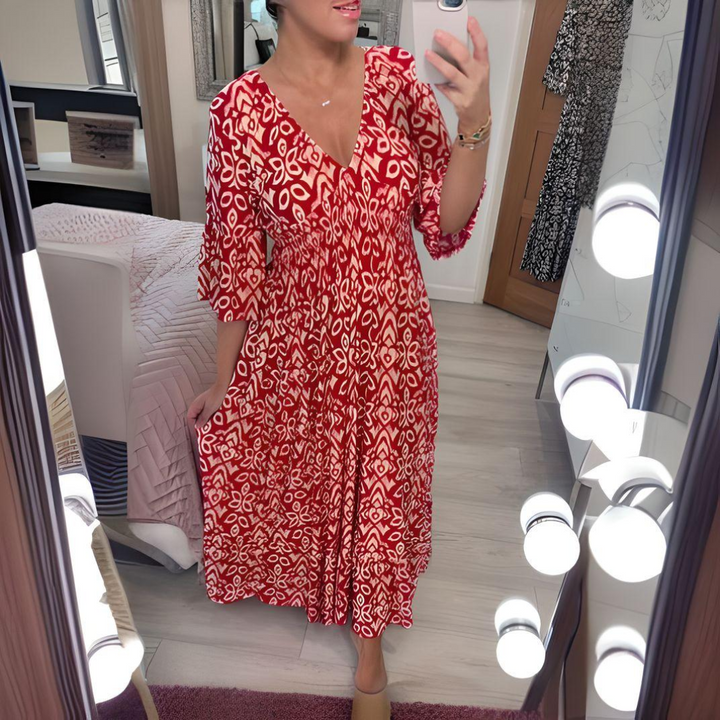 Livia – Vestido boho estampado