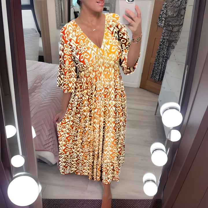 Livia – Vestido boho estampado