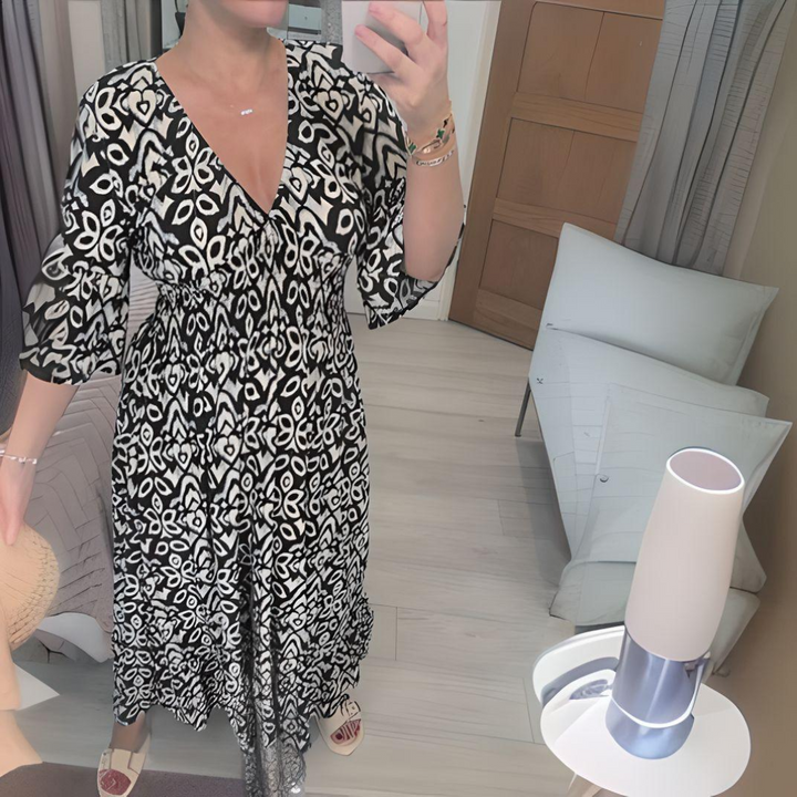 Livia – Vestido boho estampado