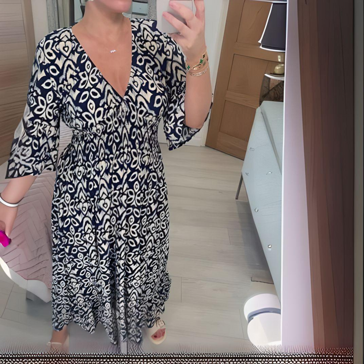 Livia – Vestido boho estampado