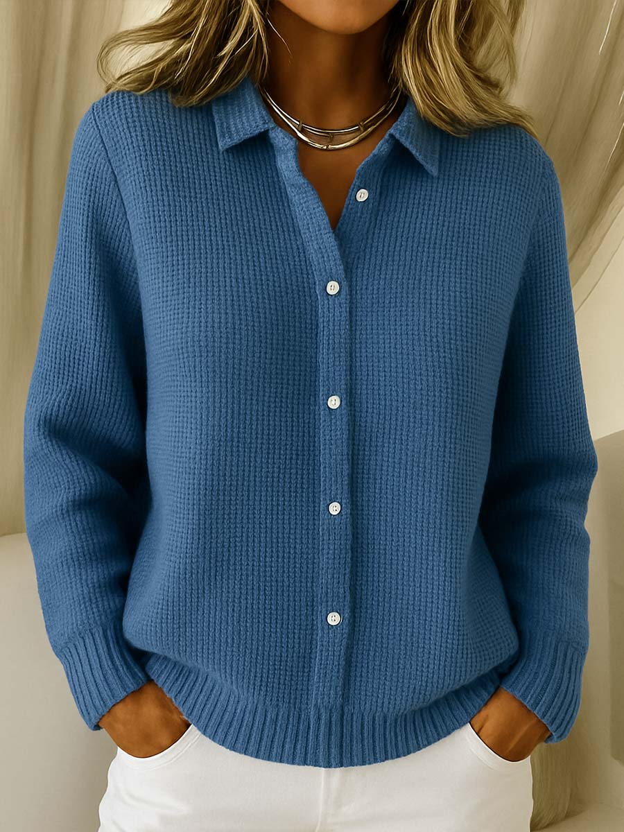 Elena | Cardigan Clásico en Punto Suave