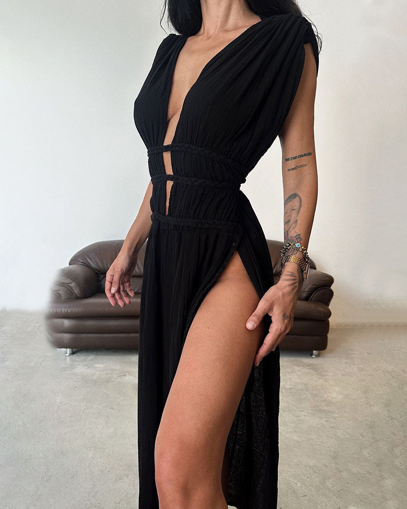 Zoe – Vestido boho con abertura