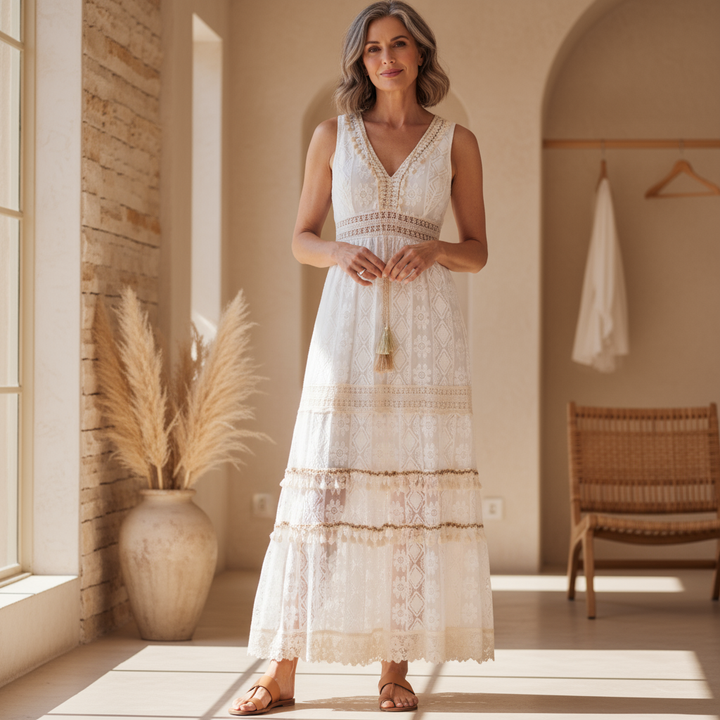 Alison – Vestido boho midi