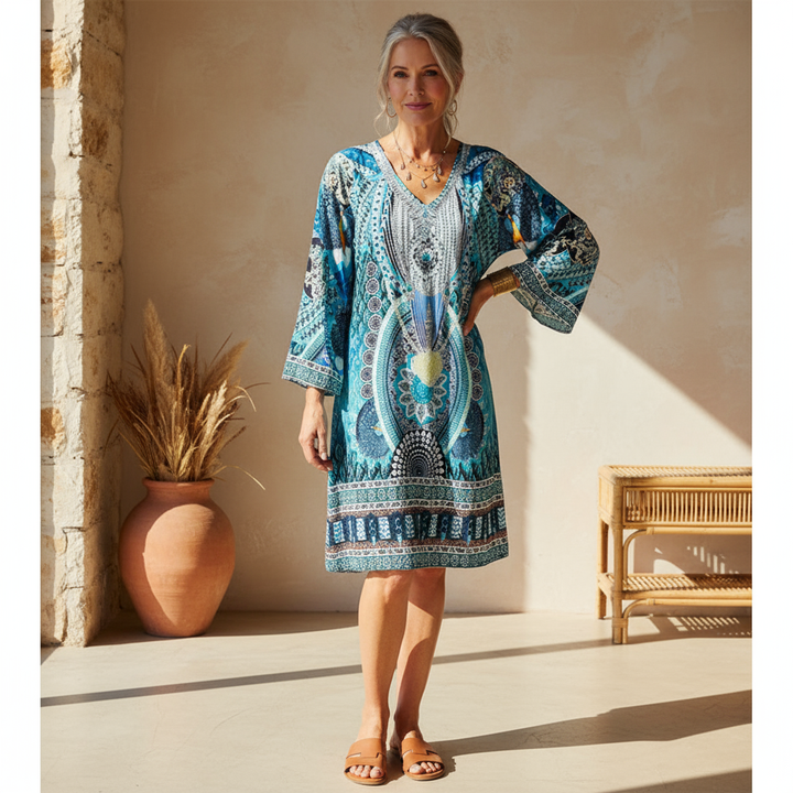 Emilia – Vestido boho estampado