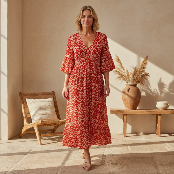 Livia – Vestido boho estampado