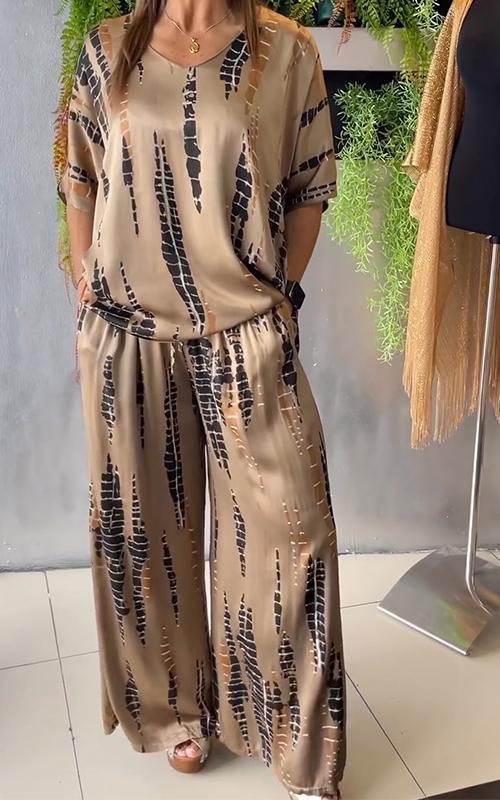 Marie - Conjunto de dos piezas estampado