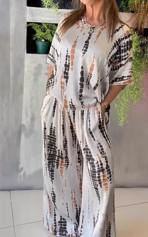 Marie - Conjunto de dos piezas estampado