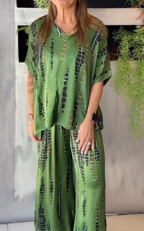 Marie - Conjunto de dos piezas estampado