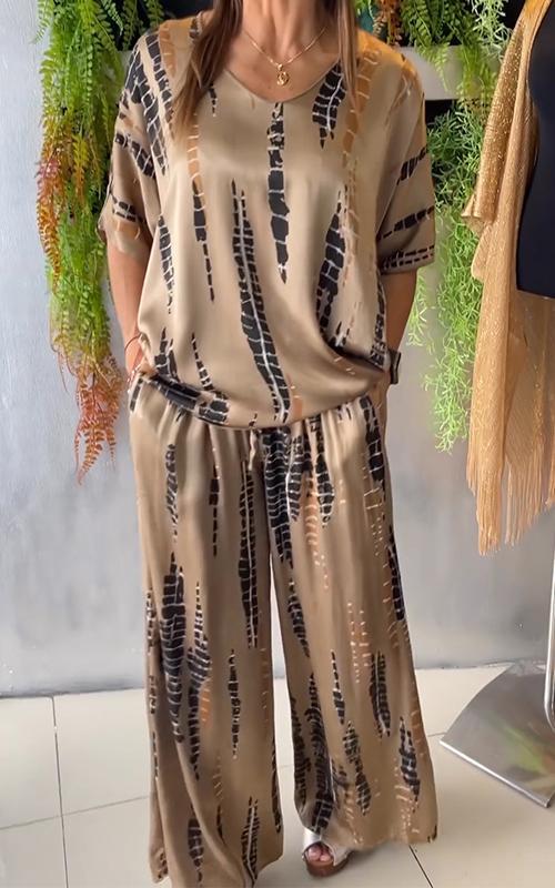 Marie - Conjunto de dos piezas estampado
