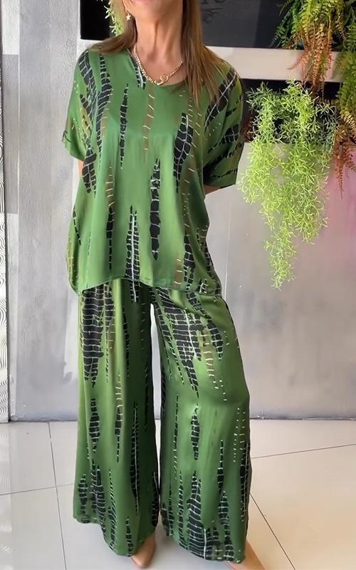 Marie - Conjunto de dos piezas estampado