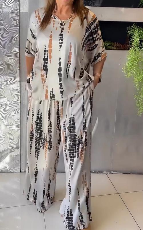 Marie - Conjunto de dos piezas estampado