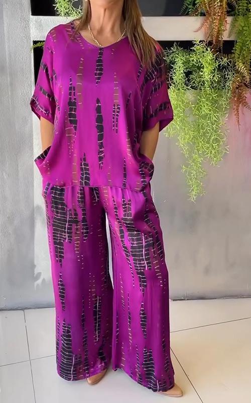 Marie - Conjunto de dos piezas estampado