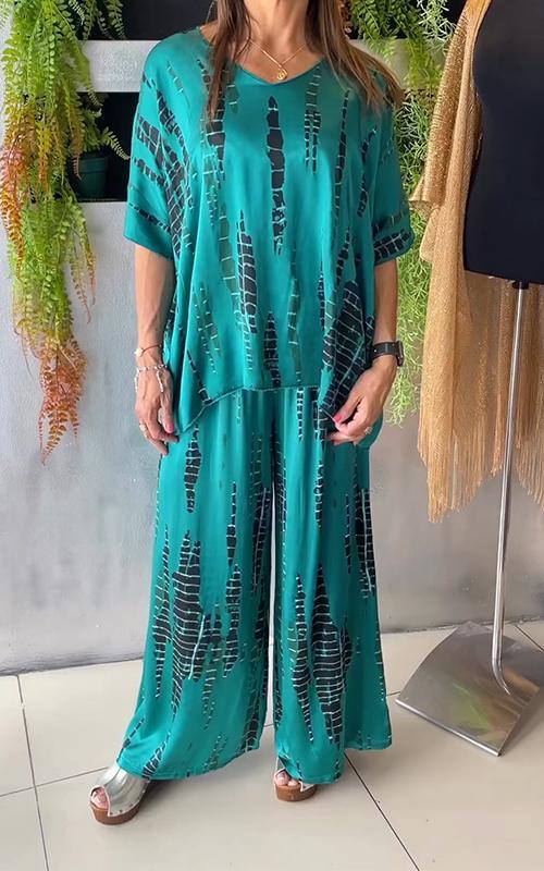 Marie - Conjunto de dos piezas estampado