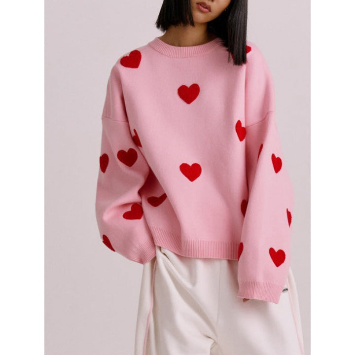 Mila | Suéter de Mezcla de Algodón con Corazones