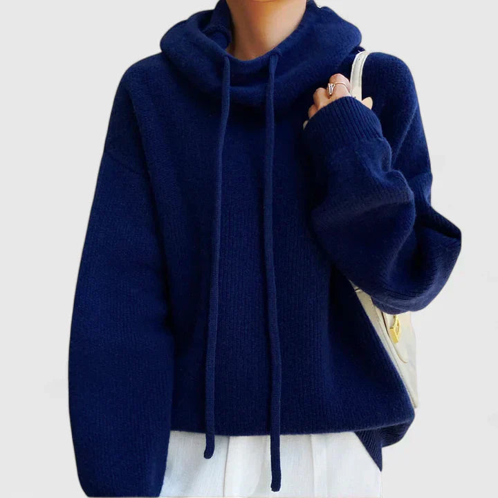 Marie | Suéter Acogedor con Cuello Alto y Capucha