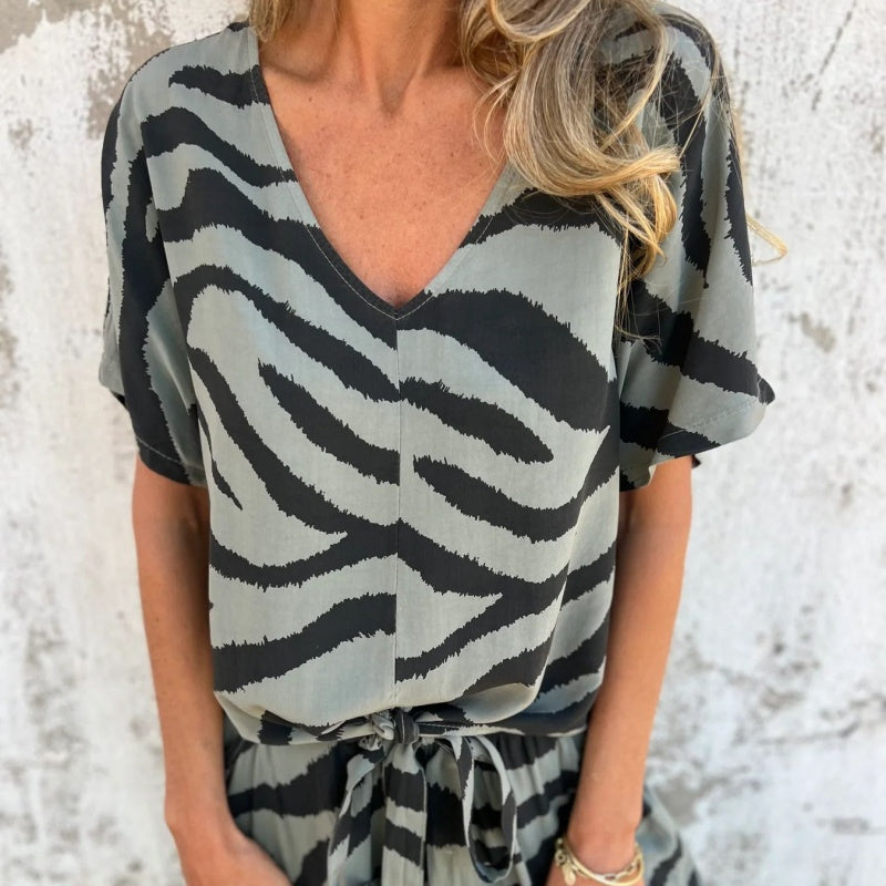 Wynn - Conjunto de dos piezas estampado salvaje