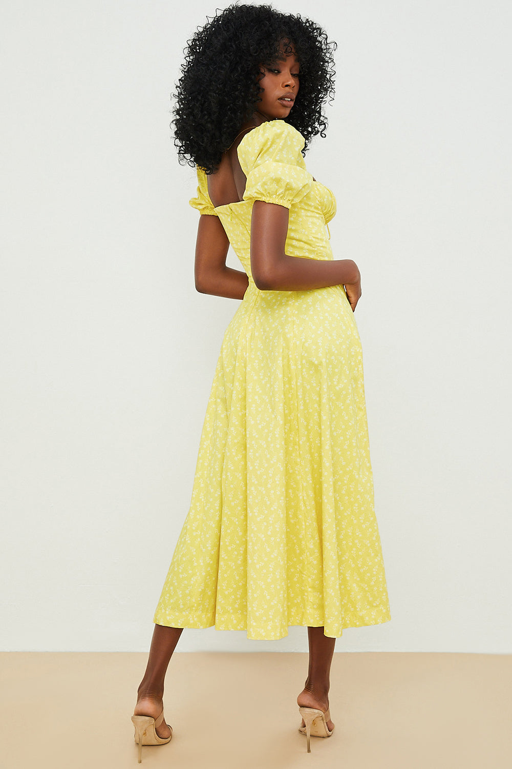 Arianna – Vestido boho con mangas abullonadas
