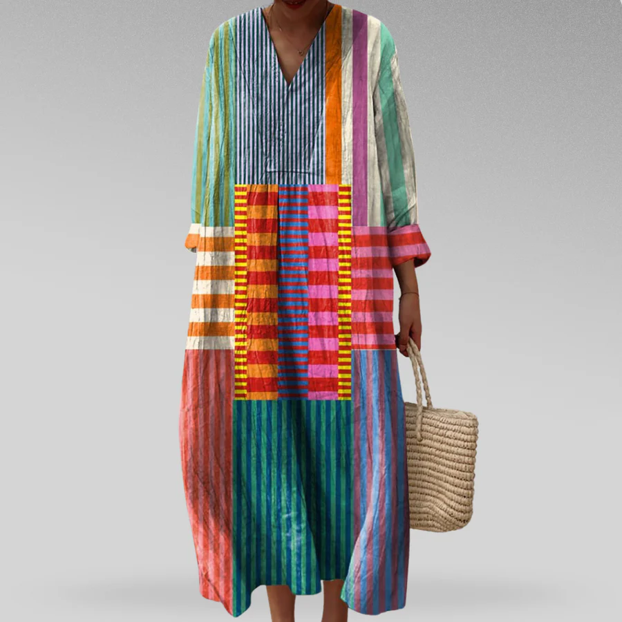Chiara – Vestido boho geométrico