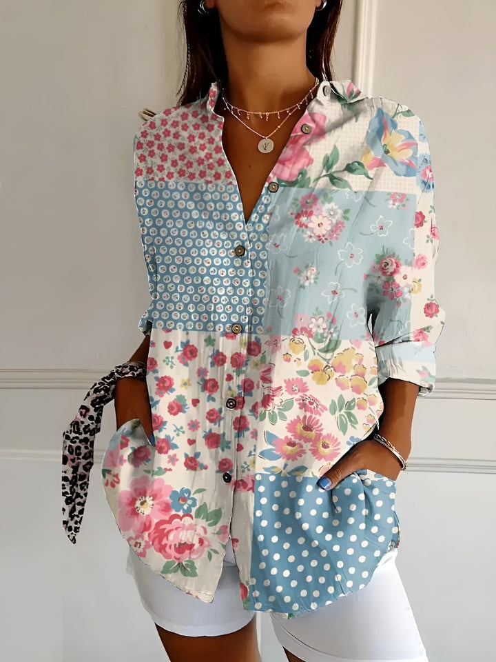 Roseline - Camisa estampada con botones