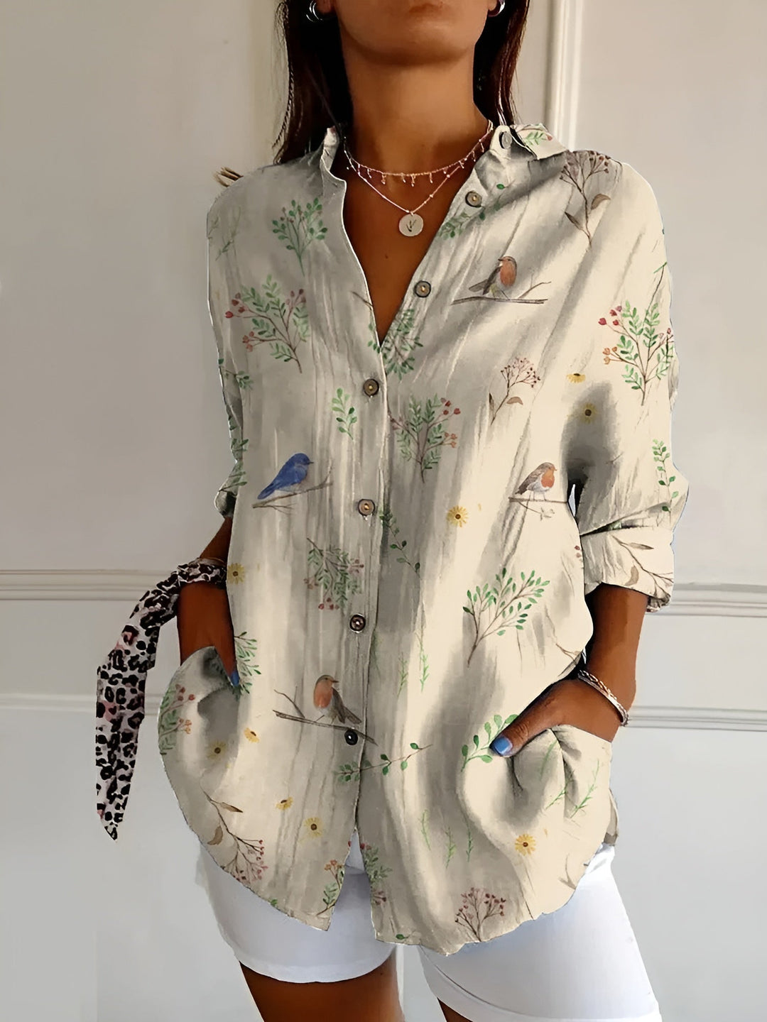 Roseline - Camisa estampada con botones