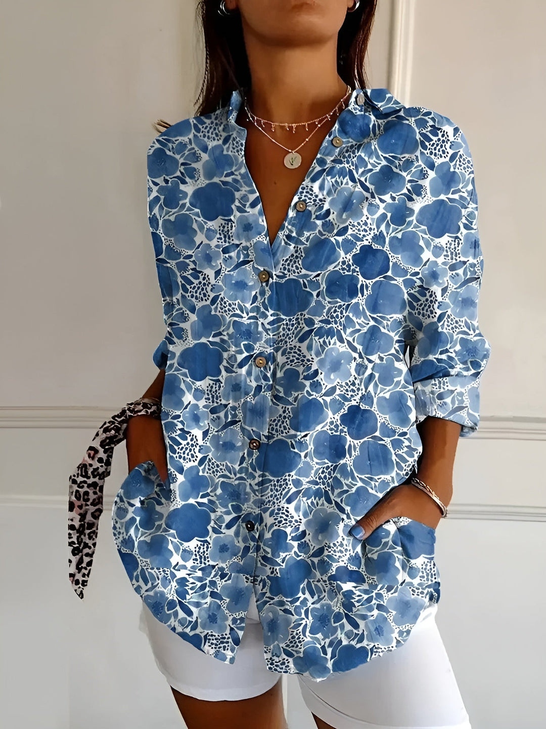 Roseline - Camisa estampada con botones