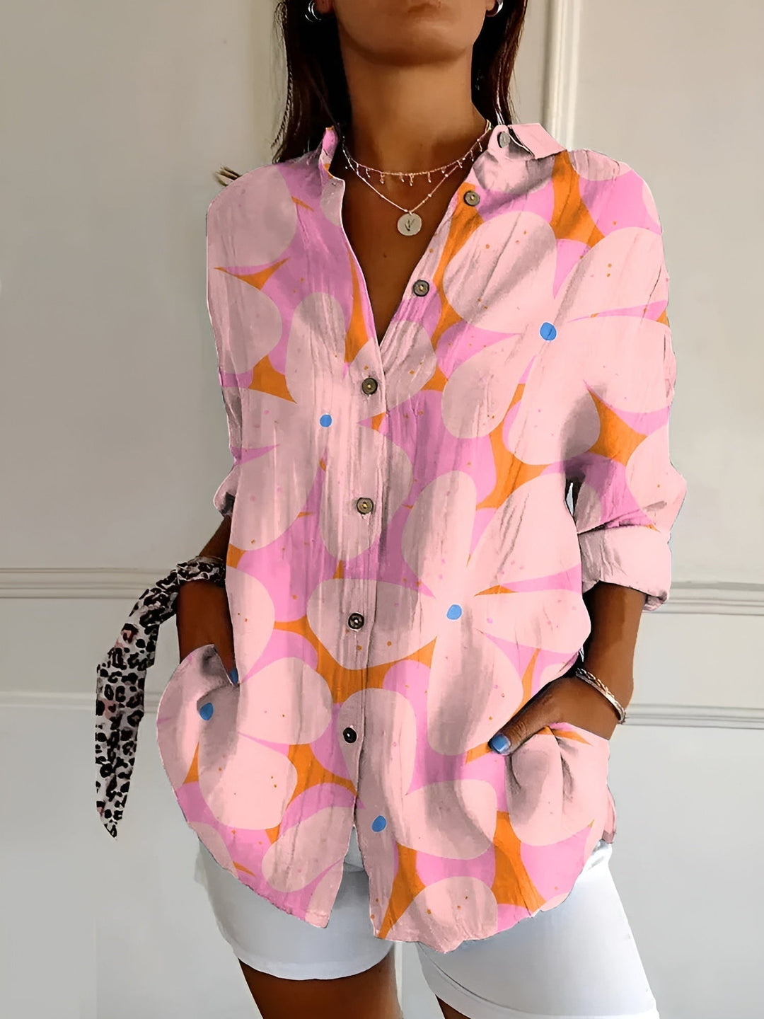 Roseline - Camisa estampada con botones