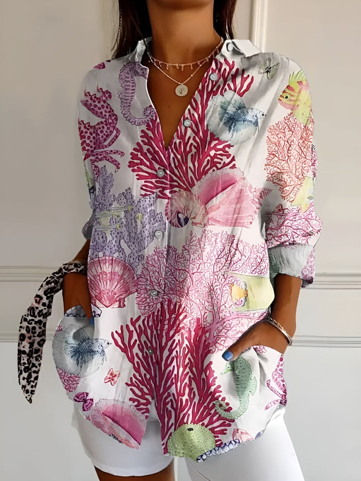 Roseline - Camisa estampada con botones