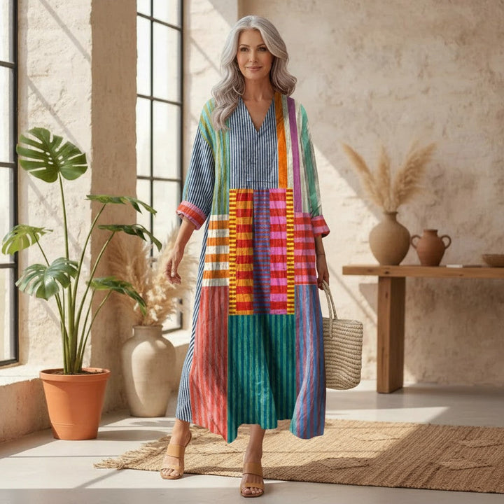 Chiara – Vestido boho geométrico