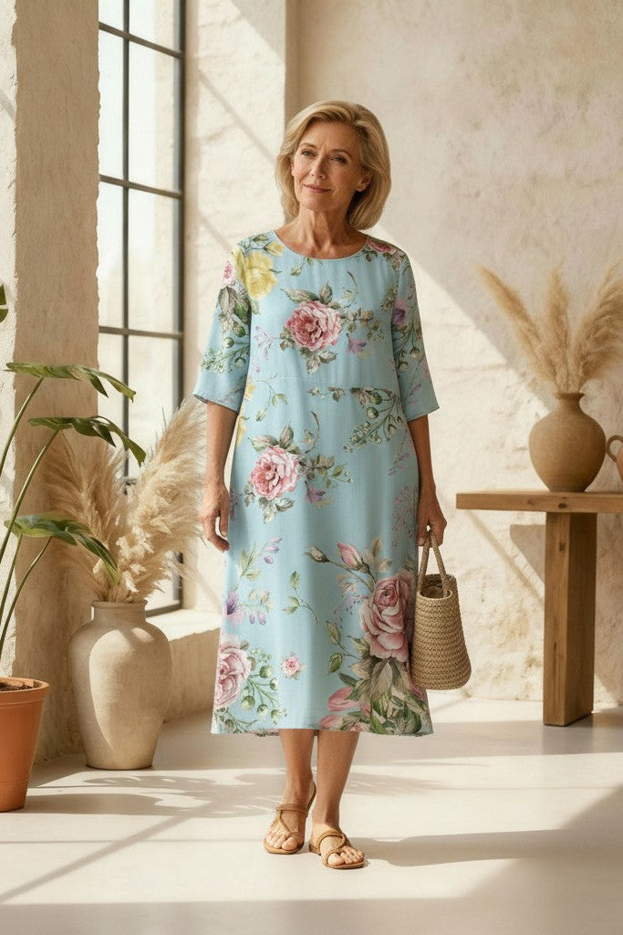 Giorgia – Vestido boho floral al atardecer