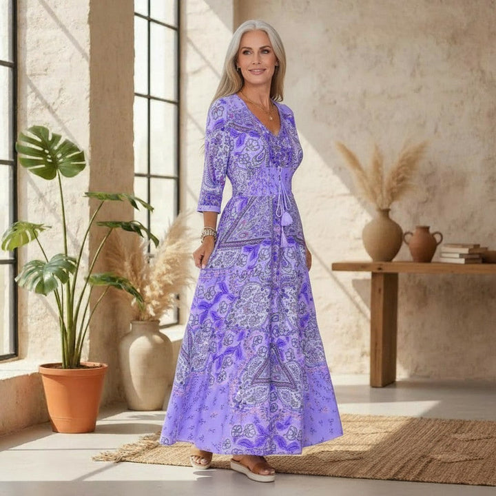 Amara – Vestido boho maxi