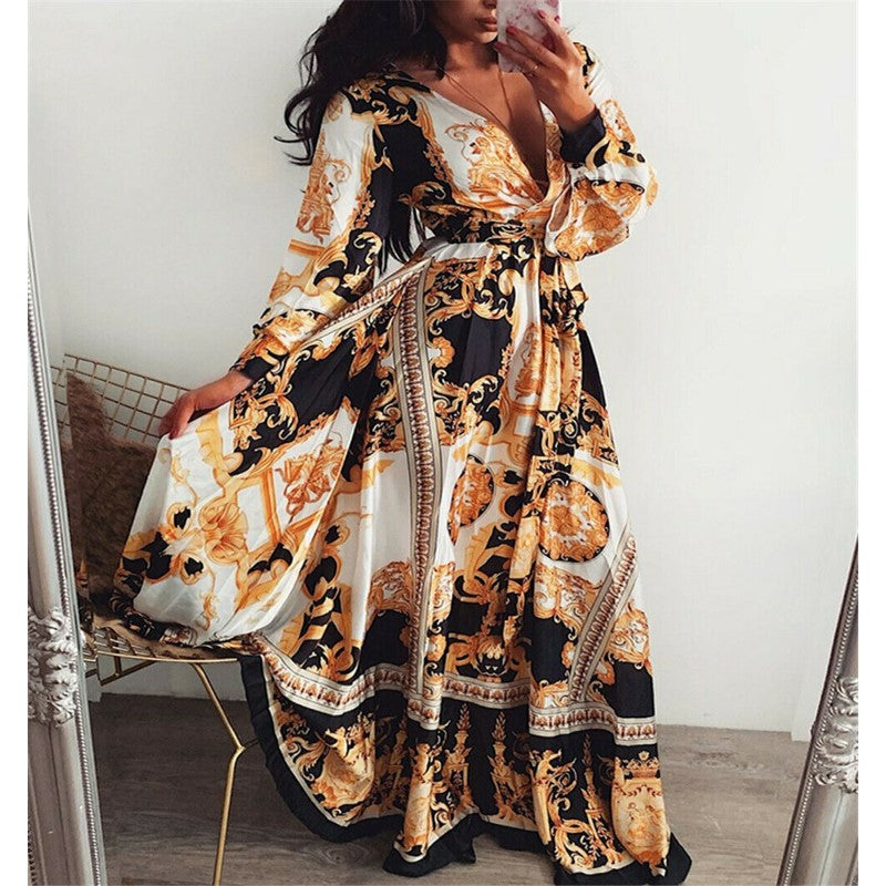Fabiola – Vestido boho estampado