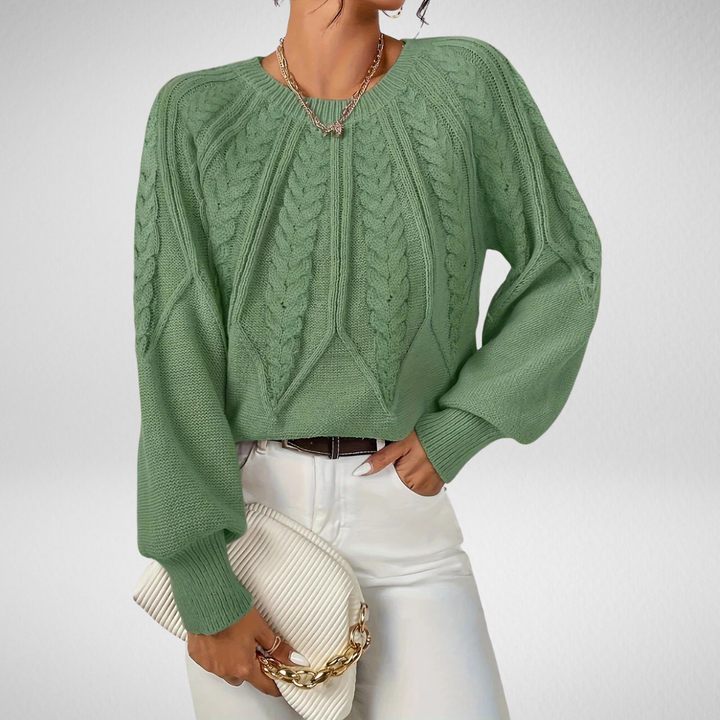 Rita | Jersey Elegante con Motivo Trenzado