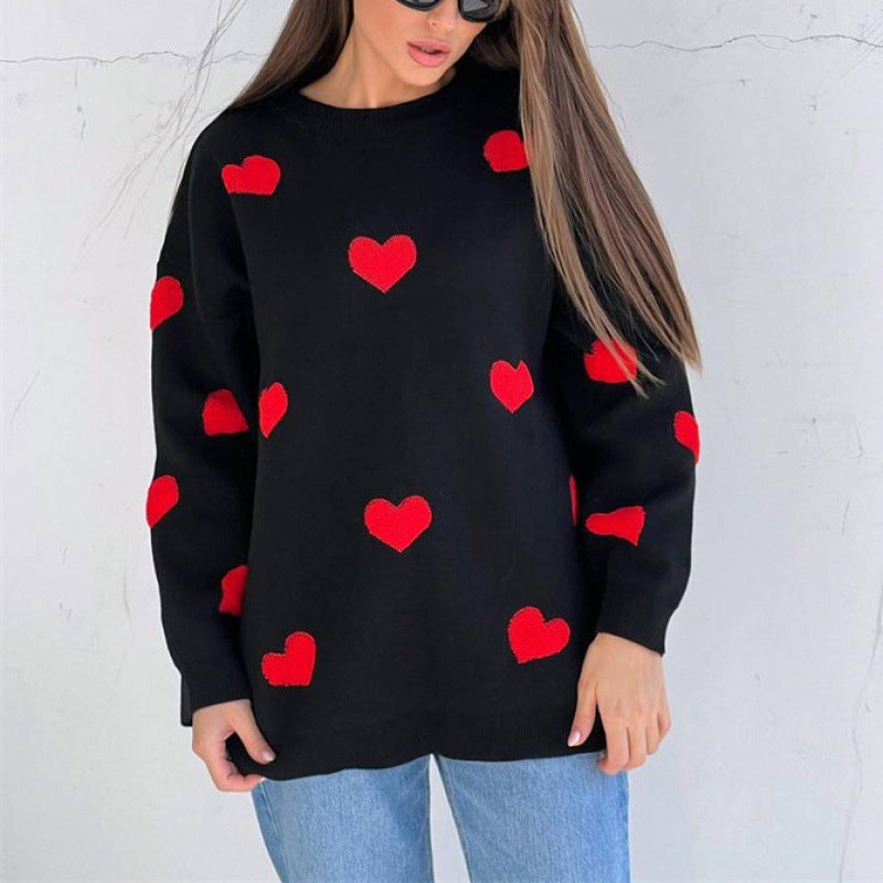 Mila | Suéter de Mezcla de Algodón con Corazones