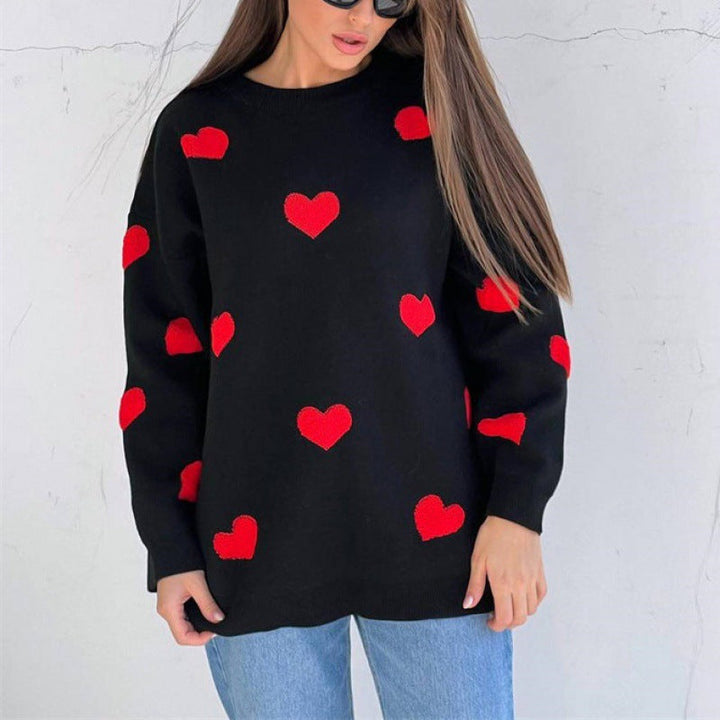 Mila | Suéter de Mezcla de Algodón con Corazones